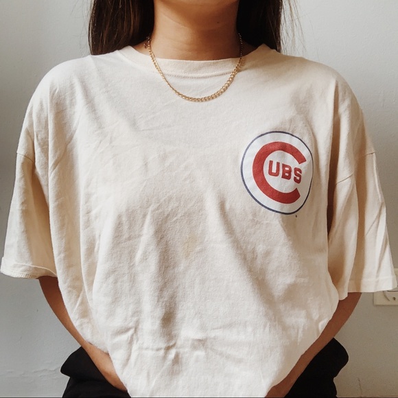 Tops - chicago cubs cream tee ✰